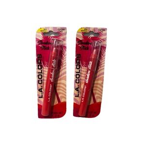 2pk LA COLORS WINK C37293 CORAL SHIMMER SHADOW STICK CRAYON EYESHADOW PENCIL